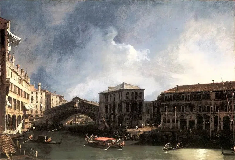 Le Grand Canal près du pont du Rialto - Canaletto