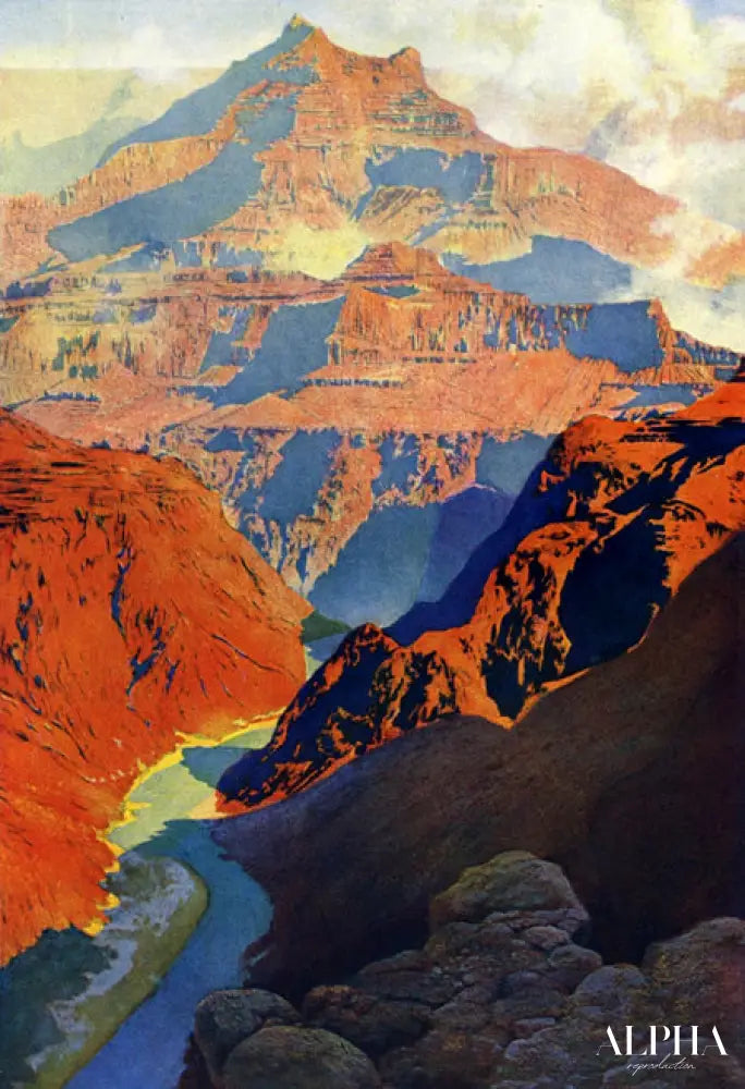 Le Grand Canyon - Maxfield Parrish - Reproductions de tableaux et peintures haut de gamme