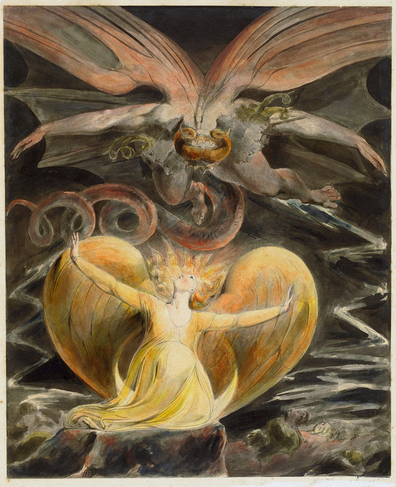 Le grand Dragon Rouge et la Femme vêtue de soleil - William Blake