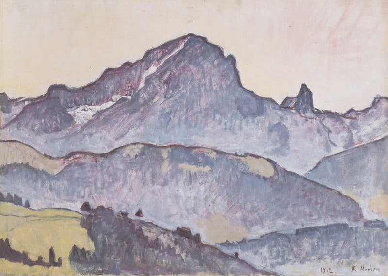 Le Grand Muveran von Villars aus - Ferdinand Hodler