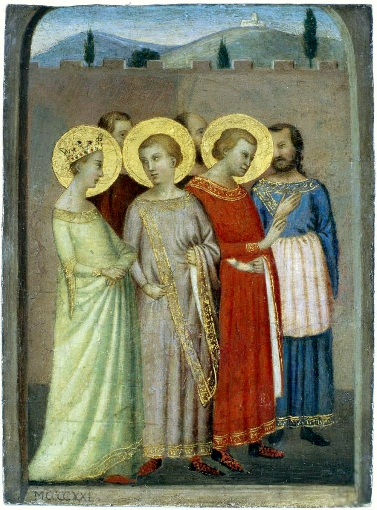 Le Groupe de saints. - Bernardo Daddi