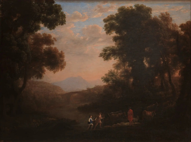 Le gué d'une rivière - Claude Lorrain