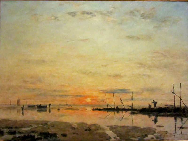 Le Havre. Coucher de soleil à marée basse - Eugène Boudin