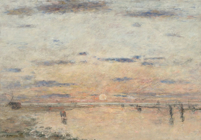 Le Havre : Coucher de soleil sur la mer - Eugène Boudin