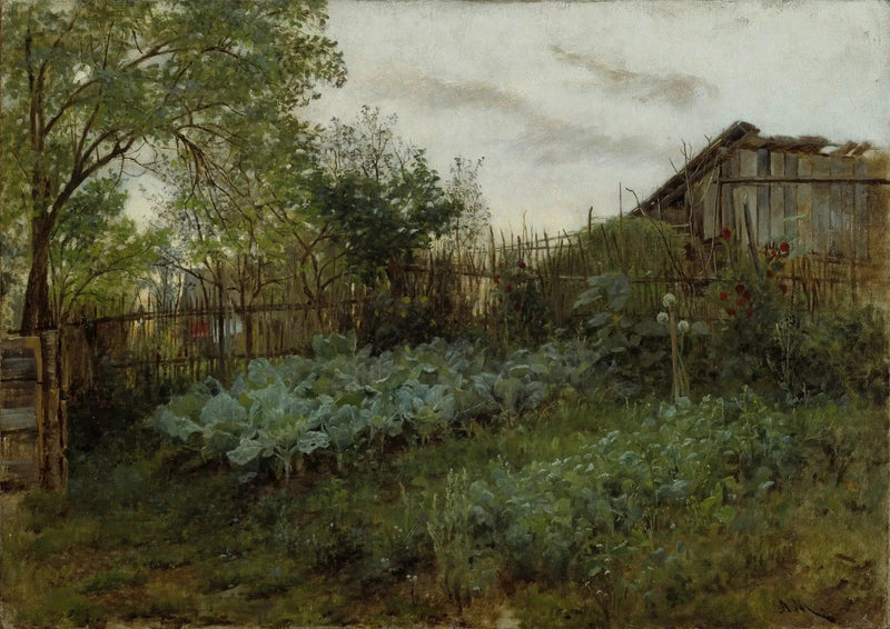 Le jardin arrière - Adolph von Menzel