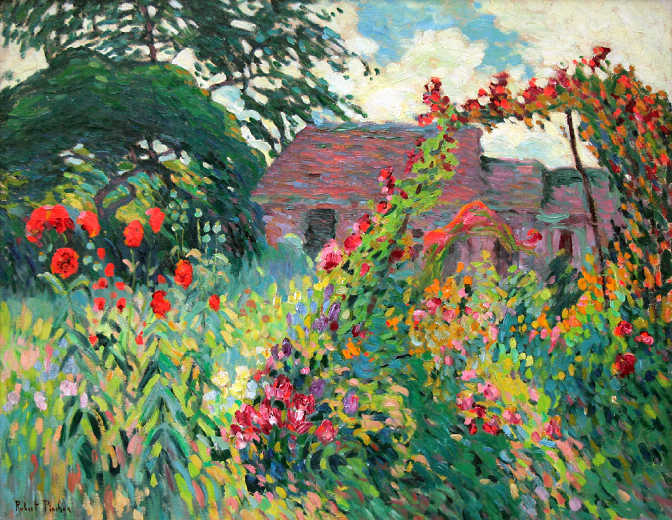 Le jardin aux pavots - Robert Antoine Pinchon