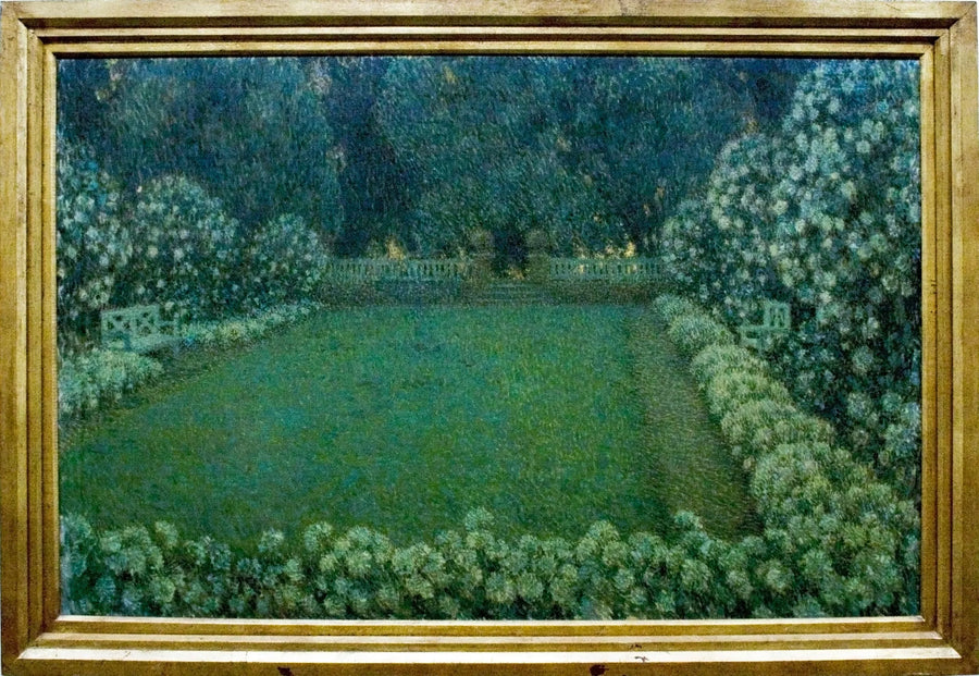 Le jardin blanc au crépuscule - Henri Le Sidaner
