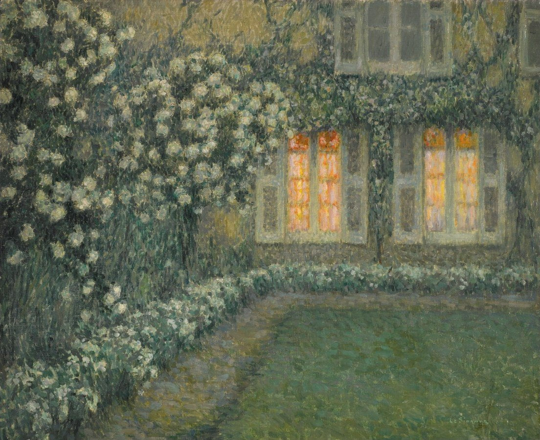 Le Jardin Blanc au Crépuscule - Henri Le Sidaner