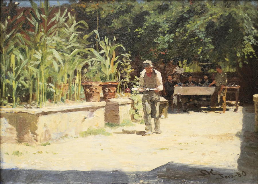 Le jardin de l'Albergo del Liri à Sora. les Abruzzes - Peder Severin Krøyer