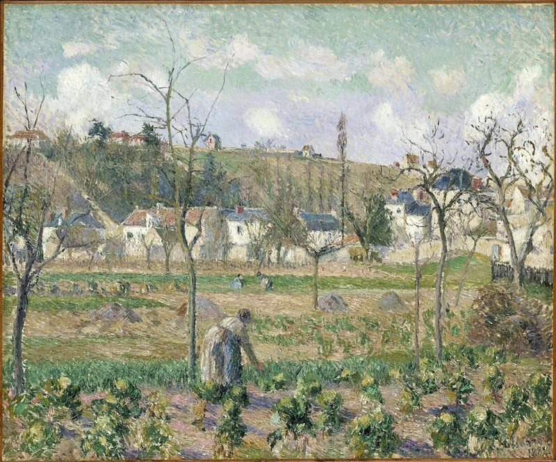 Le jardin de Maubuisson, Pontoise, la mère Bellette - Camille Pissarro