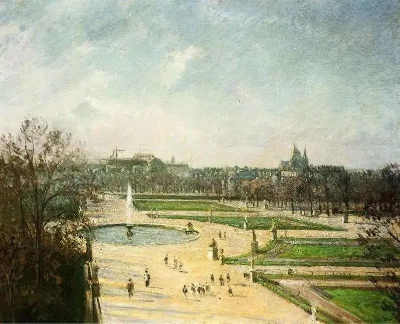 Le Jardin des Tuileries, matin, soleil - Camille Pissarro