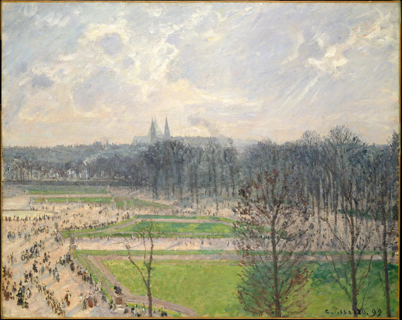 Le Jardin des Tuileries un après-midi d'hiver - Camille Pissarro