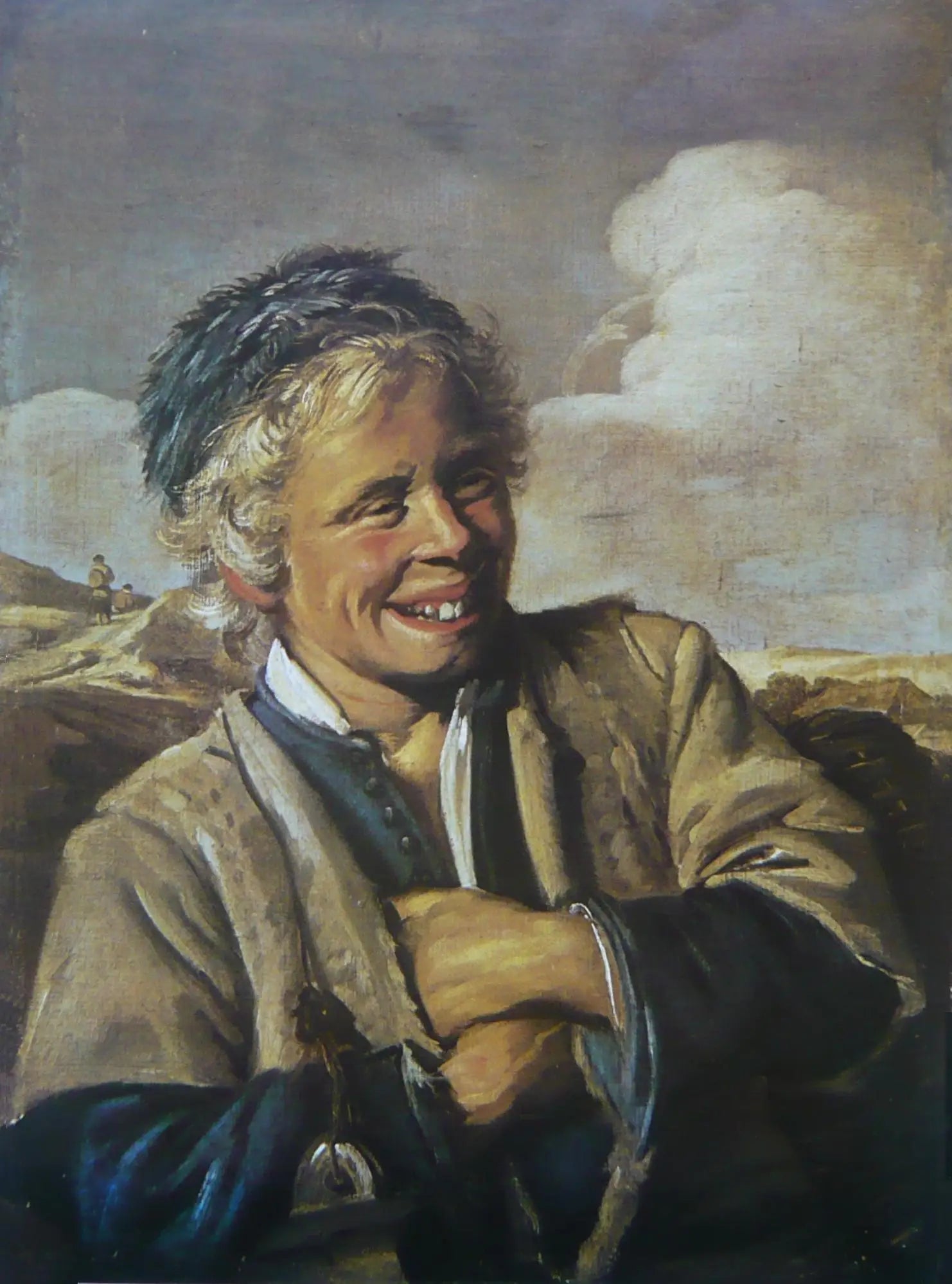 Le Jeune Pêcheur - Frans Hals image 1 copie peinte à la main à l’huile