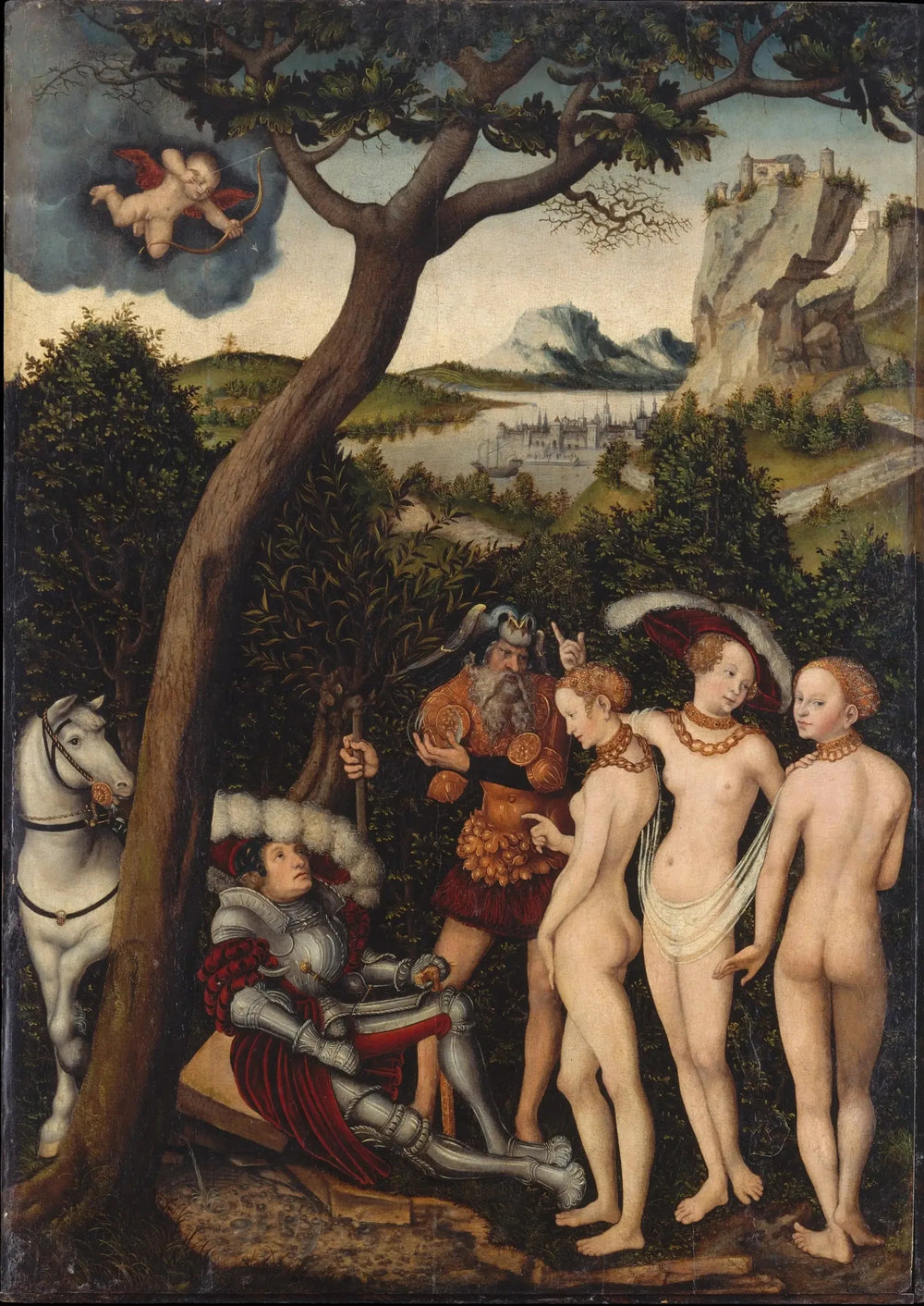 Le Jugement de Pâris - Lucas Cranach the Elder image 1 reproduction de peinture à l’huile
