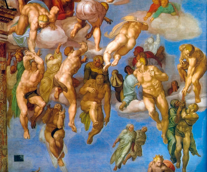 Le Jugement dernier, détail. - Michel-Ange