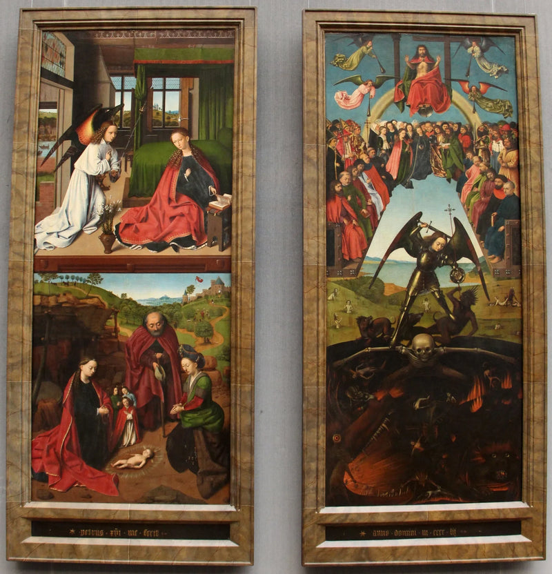 Le Jugement dernier, l'Annonciation et la Nativité du Christ par Petrus Christus - Petrus Christus