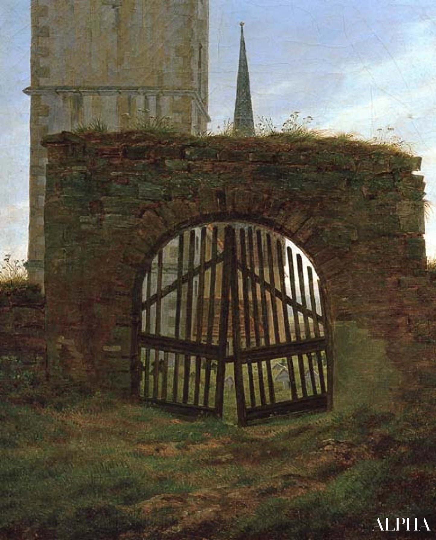 Reproduction du tableau « Le Kirchhof - Caspar David Friedrich » par Alpha Reproduction en peinture à l’huile