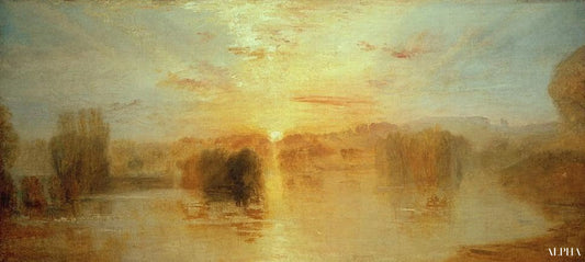 Le lac Petworth au coucher du soleil - William Turner - Reproductions de tableaux et peintures haut de gamme