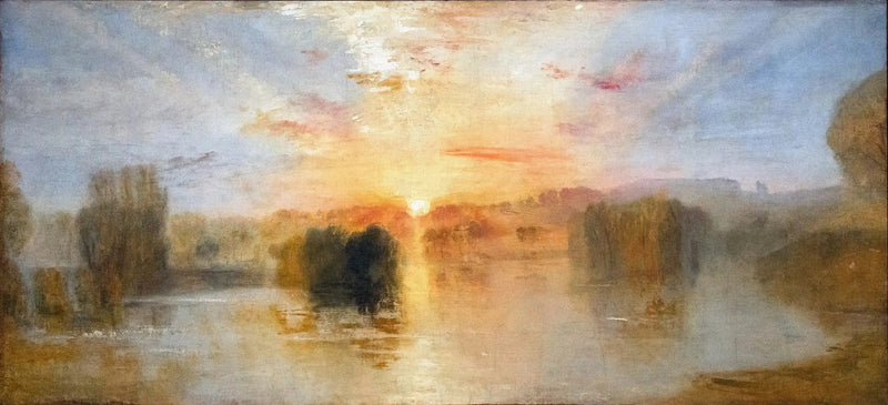 Le lac, Petworth, coucher de soleil ; Exemple d'étude - J. M. W. Turner
