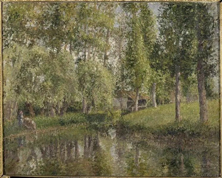 Le Lavoir de Bazincourt - Camille Pissarro