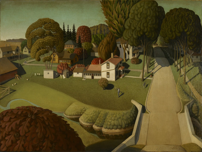 Le lieu de naissance d'Herbert Hoover, West Branch, Iowa - Grant Wood