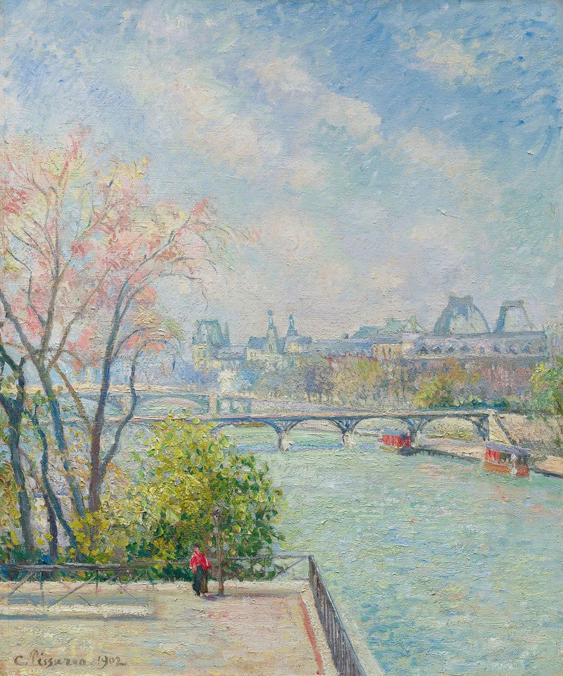 Le Louvre, matin, printemps - Camille Pissarro