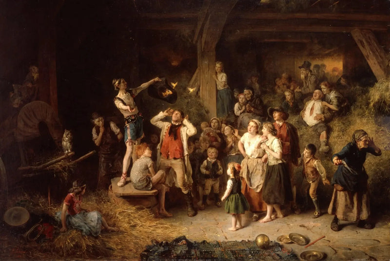 Le magicien dans la grange - Ludwig Knaus