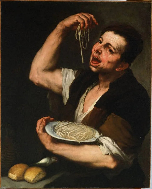 Le mangeur de pâtes : allégorie du goût - Luca Giordano