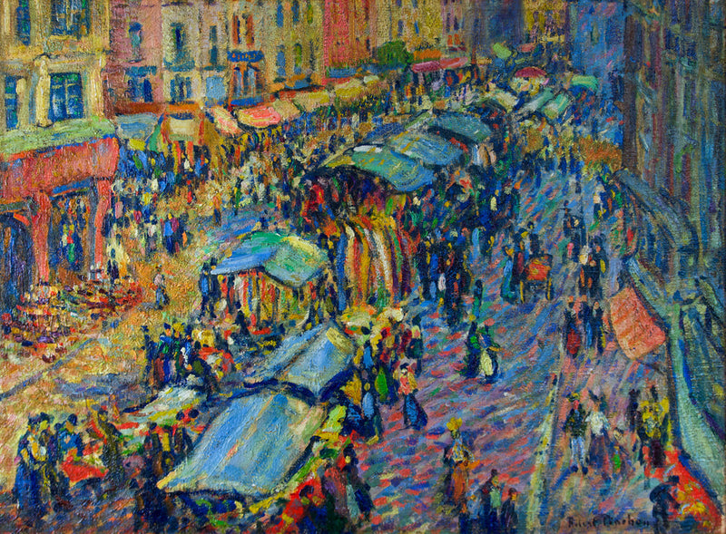 Le marché de Pont Audemer - Robert Antoine Pinchon