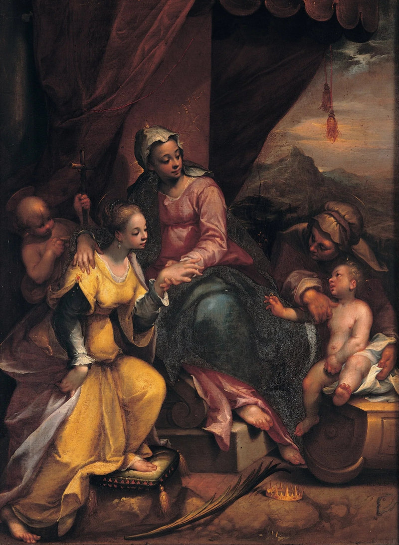Le mariage mystique de sainte Catherine - Denis Calvaert
