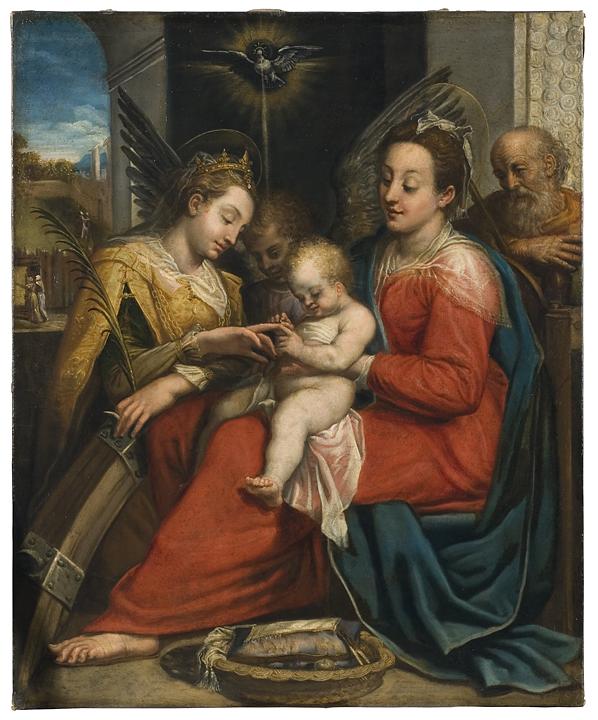 Le mariage mystique de sainte Catherine - Denis Calvaert