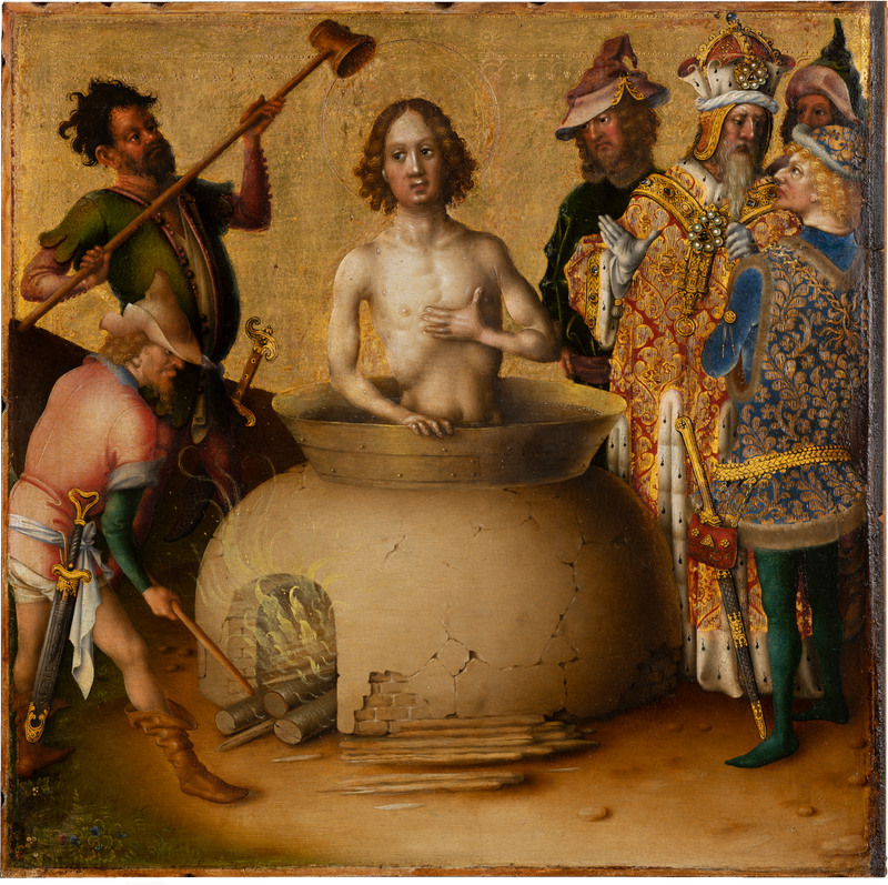 Le martyre des apôtres : le martyre de saint Jean l'Évangéliste - Stefan Lochner