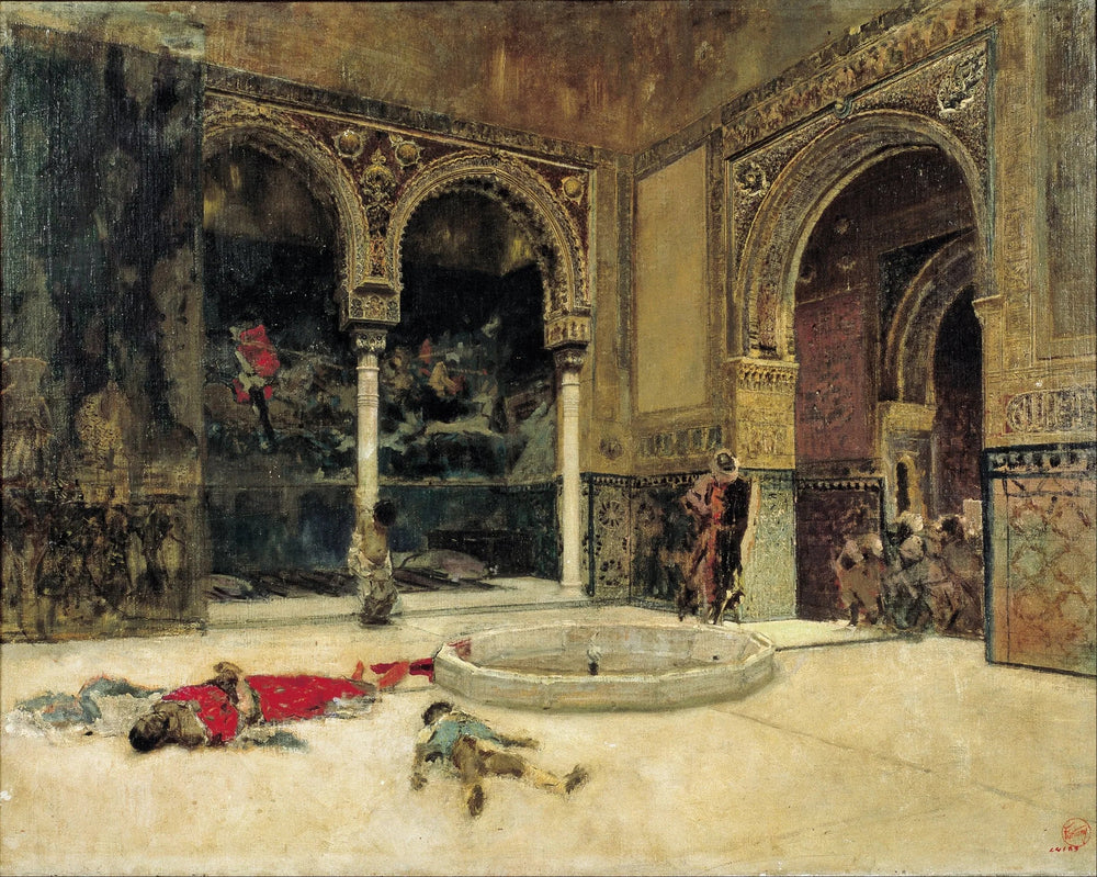 Le massacre des Abencerrajes - Mariano Fortuny Marsal image 1 copie peinte à la main à l’huile