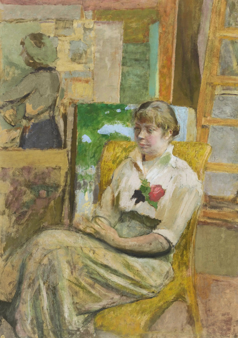 Le modèle à la rose - Édouard Vuillard