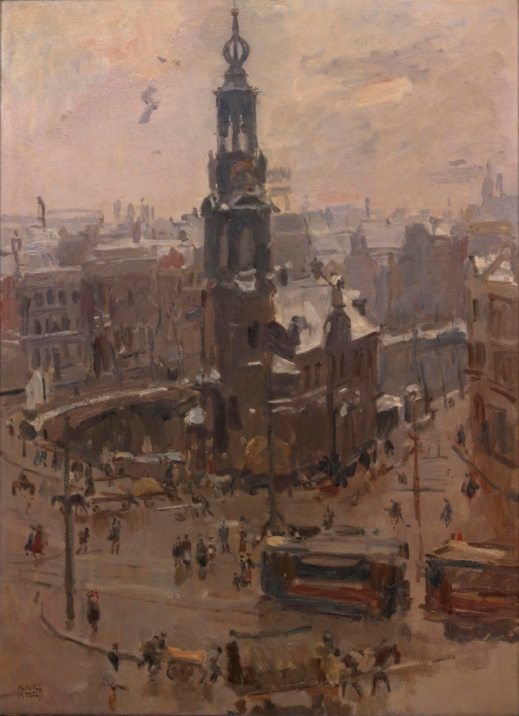 Le Munt à Amsterdam en hiver - Isaac Israëls