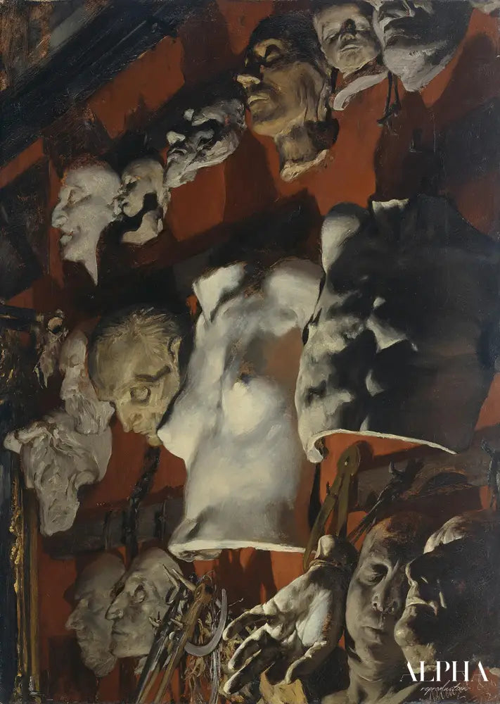 Le mur du studio - Adolph von Menzel - Reproductions de tableaux et peintures haut de gamme