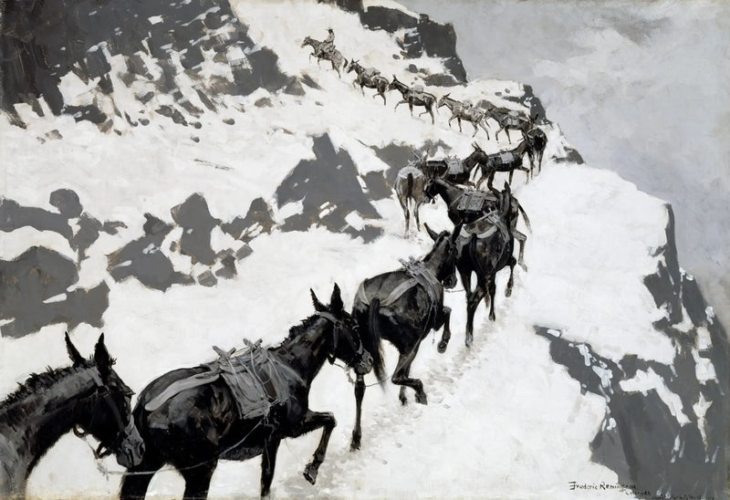 Le pack Mule - Frederic Remington