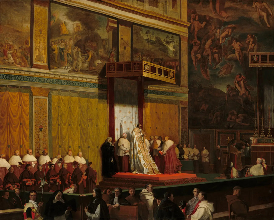 Le pape Pie VII dans la chapelle Sixtine - Jean-Auguste-Dominique Ingres