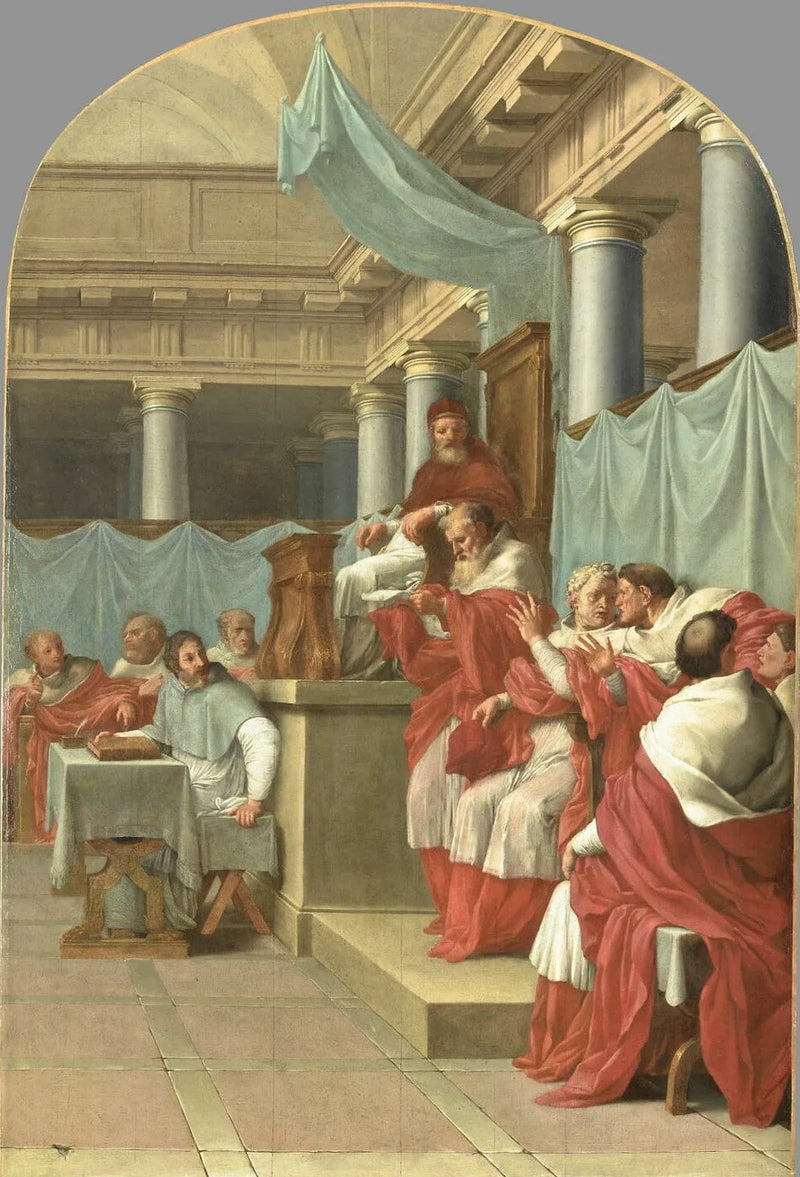 Le Pape Victor III confirme l'institution des Chartreux - Eustache Le Sueur