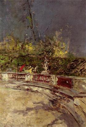 Le parapluie rouge - Giovanni Boldini