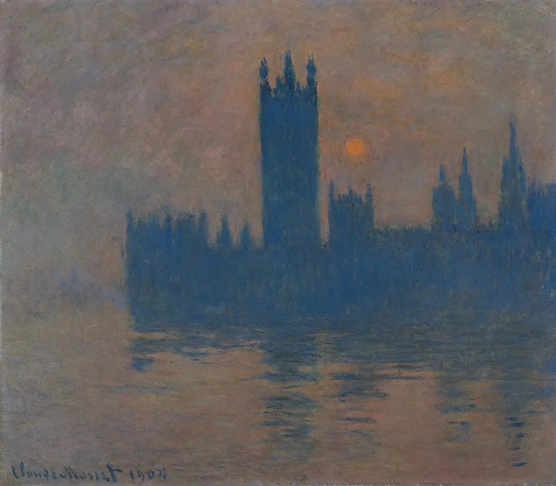 Le Parlement, coucher de soleil - Claude Monet