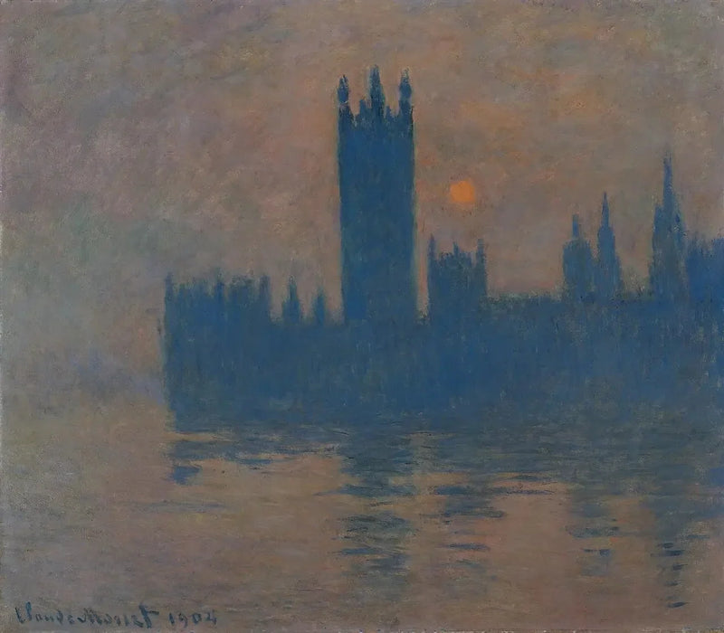 Le Parlement, coucher de soleil - Claude Monet