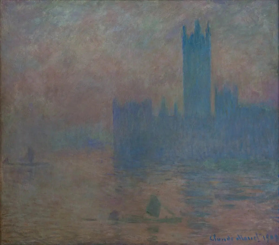 Le Parlement de Londres, effet de brouillard - Claude Monet