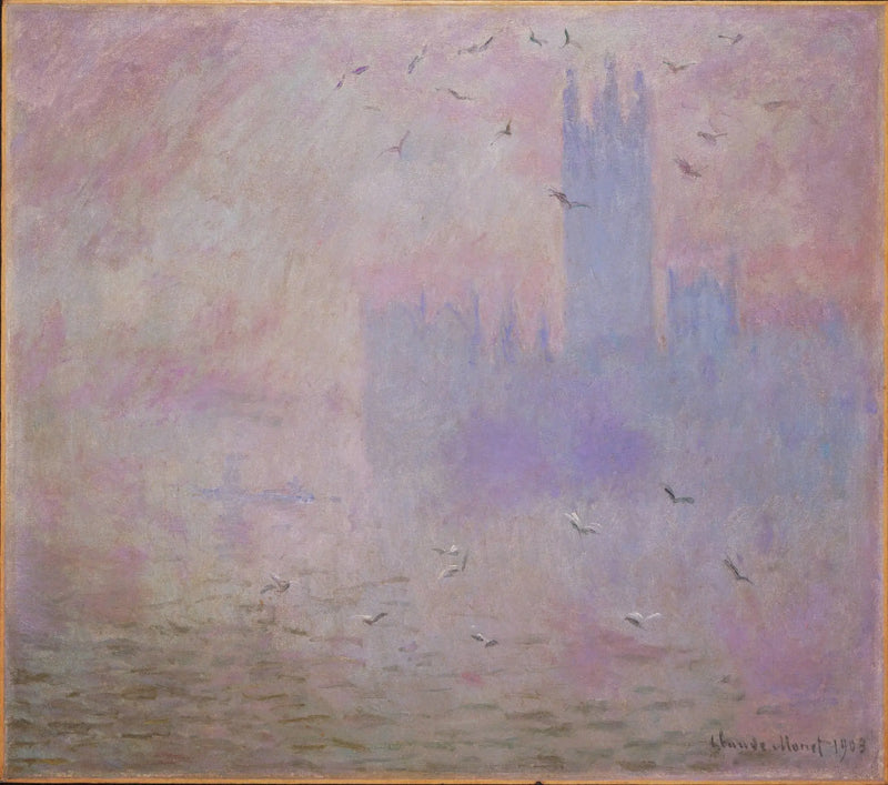 Le Parlement, les mouettes - Claude Monet