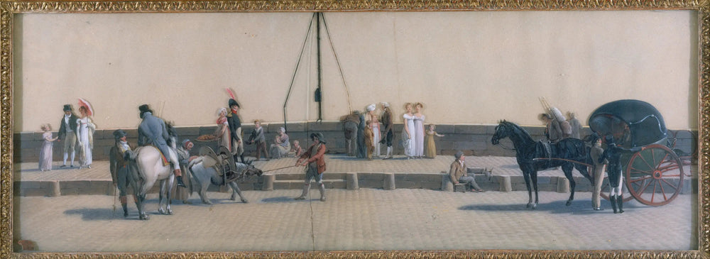 Le passage du pont Royal vers 1800 - Louis-Léopold Boilly - Alpha Reproduction