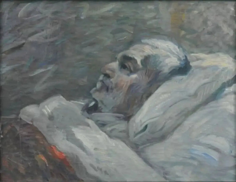 Le Père sur le lit de malade I - Franz Marc