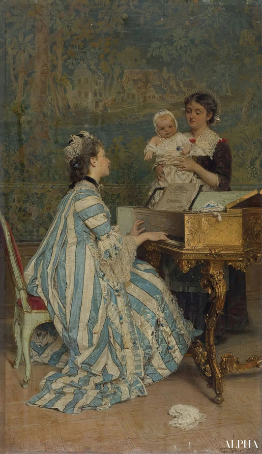 Le plaisir de bébé - Gerolamo Induno Reproductions de tableaux à la peinture à l’huile