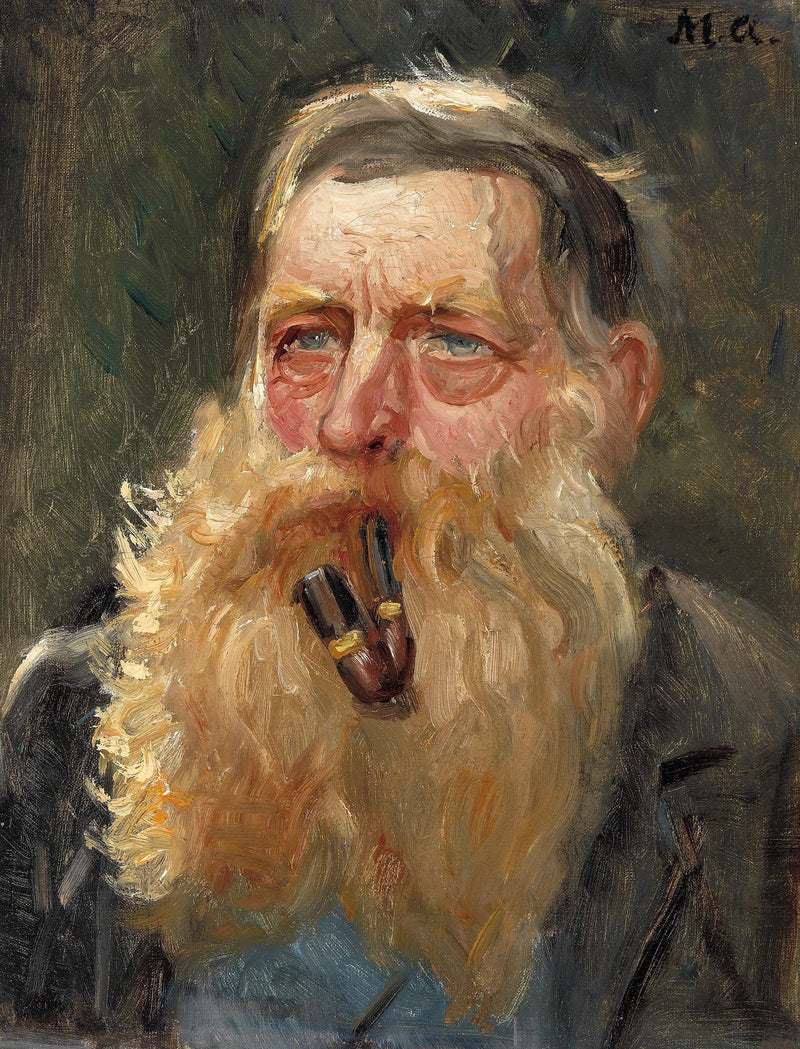 Le plongeur, M. Nielsen, fume la pipe. - Michael Peter Ancher