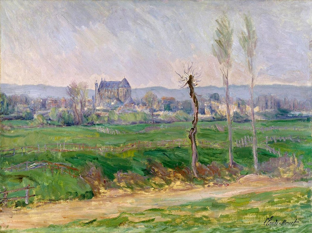 Reproduction du tableau « Le point de vue de Vernon - Claude Monet » par Alpha Reproduction en peinture à l’huile