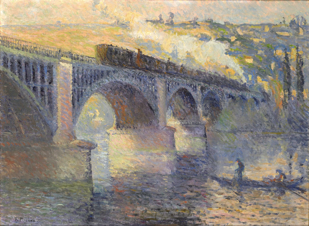 Le Pont aux Anglais, soleil couchant - Robert Antoine Pinchon